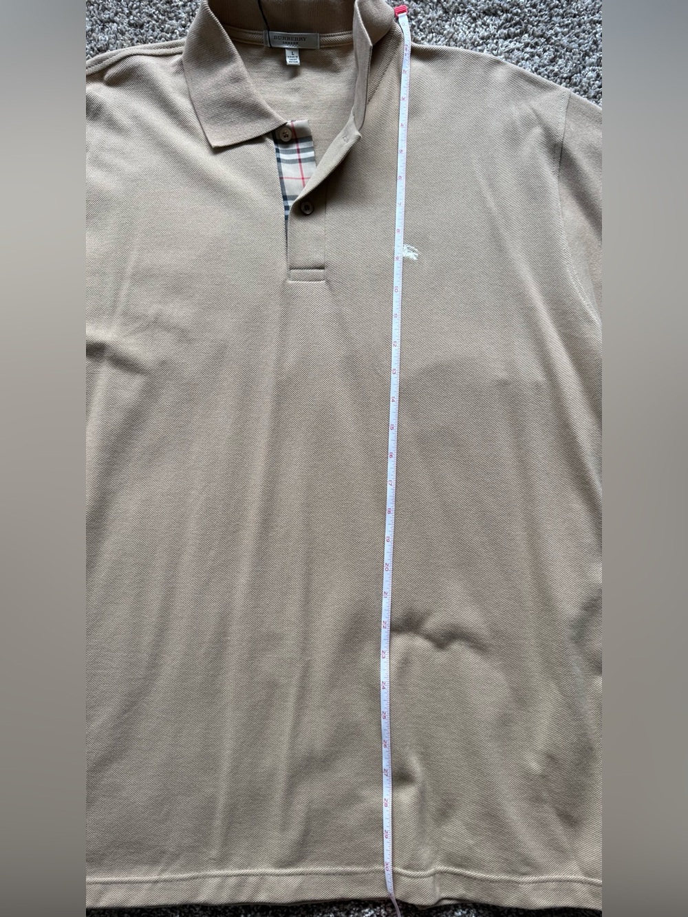 Burberry Men's Polo in Light Brown with Signature Crest - Picture 9 of 12